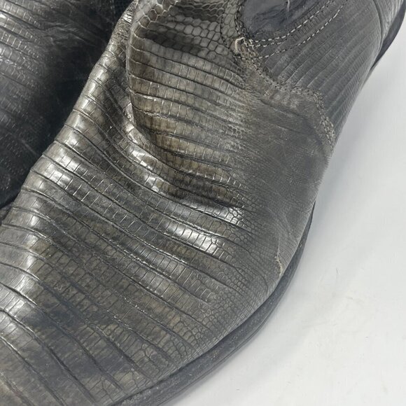 Justin Boots cowboy western 8327 size 8.5D men grey leather exotic lizard - Picture 3 of 12